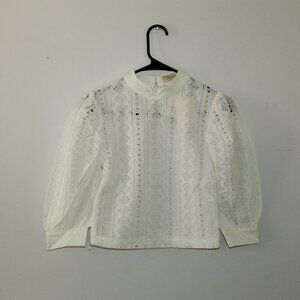 Choosy White Eyelet Top Size XS